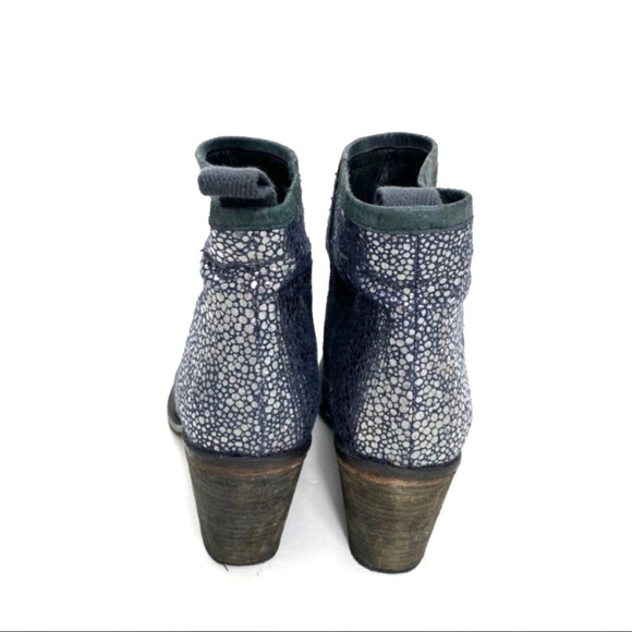 HUMANOID Suede Leather Classic Ankle Bootie in Metallic Gray - Picture 8 of 10